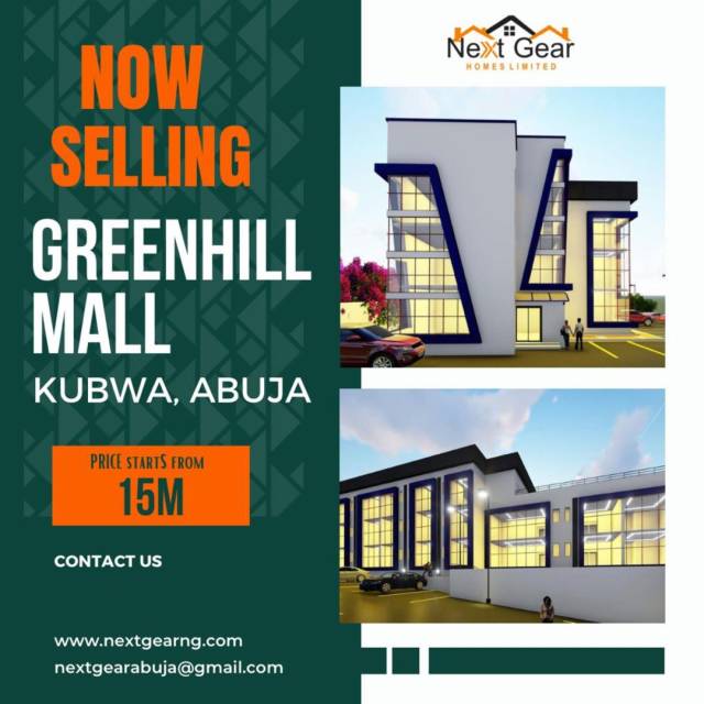 Commercial Space For Sale At Greenhill Mall, Kubwa (Call 08135017389)