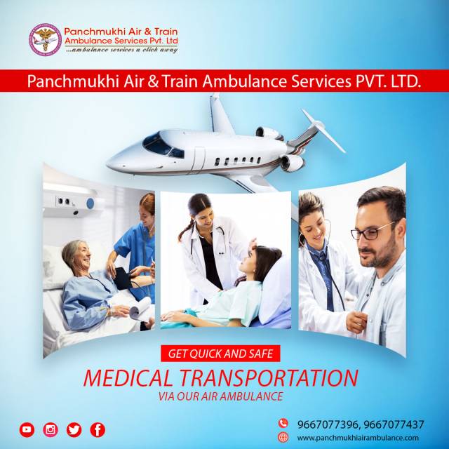 Avail Of Panchmukhi Air Ambulance Services In Gorakhpur With Critical Care Unit