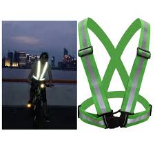 Safety Reflective Elastic Adjustable Vest Green