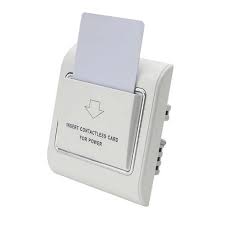 Key Card Switch Energy Saver Switch For Hotel 40Amp (86x86mm, White)