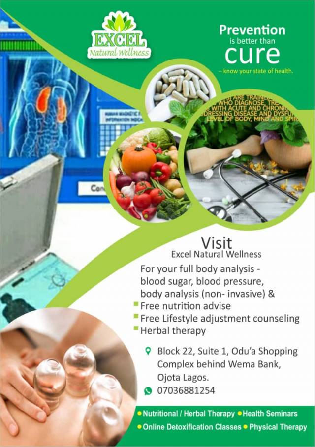 Go Natural With Excel Natural Wellness - Call 07036881254