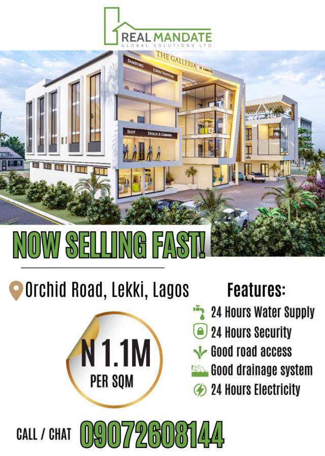 Commercial Spaces At Galleria Mall, Lekki - CALL 09072608144