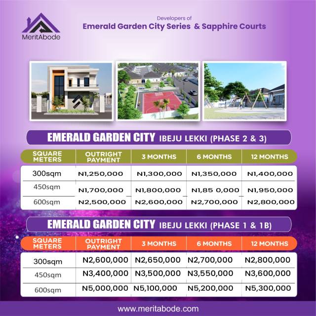 Plots Of Land At Emerald Garden City Ibeju Lekki - Call 07067754408