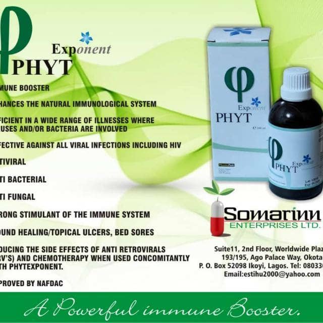 PHYTEXPONENT The Innovative Defense System Booster - Call 08033031212