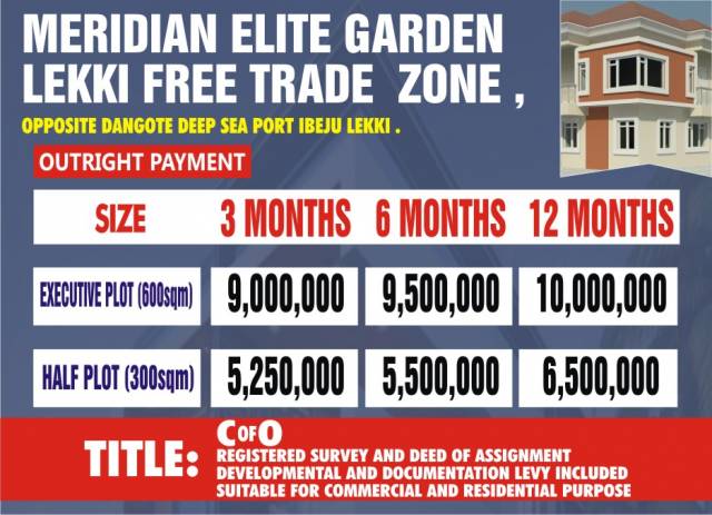 Plots Of Land For Sale At Meridian Elite Garden Lekki