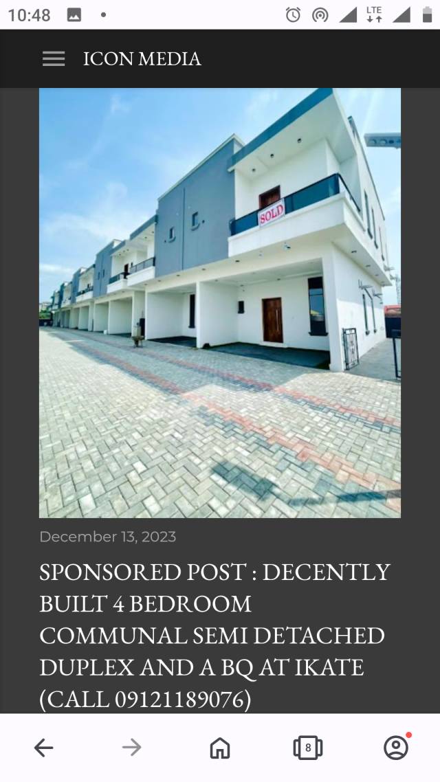 Let Us Advertise Your Properties Or Service To Thousands - Call 09133503830