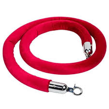 Stanchion Rope, Red Rope Safety Barrier For Hotel