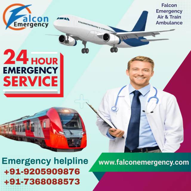 At Affordable Fare Pick Falcon Train Ambulance Services In Kolkata