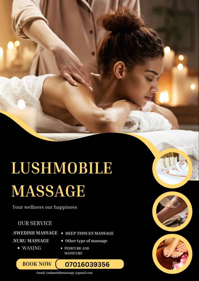 Book Your Massage At Lushmobile Massage - Call 07016039356