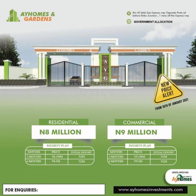 Plots Of Land For Sale At  Igando Area Lekki - Cal 09039309323)