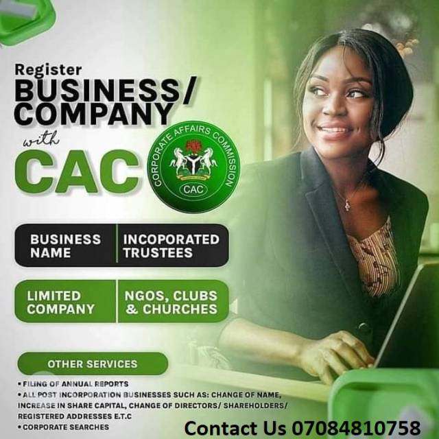 GET YOUR CAC REGISTRATION THROUGH US - CHAT US ON 07084810758