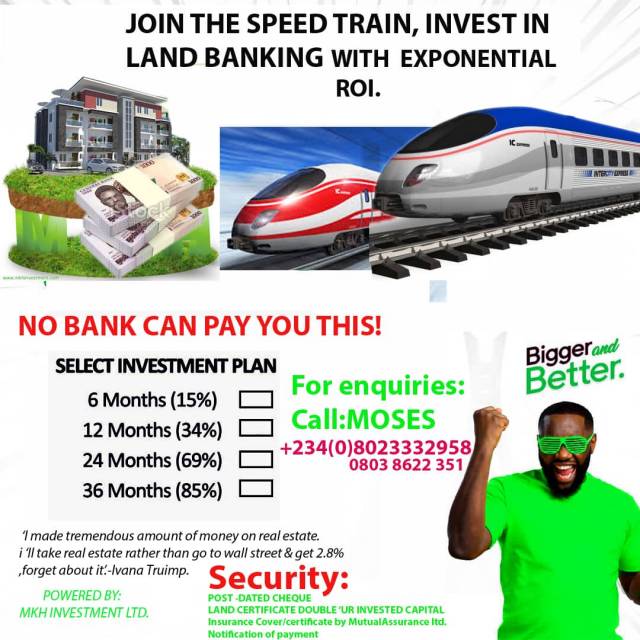 Come On Board To LAND BANKING WITH GOOD SECURITY  - Call 08023332958