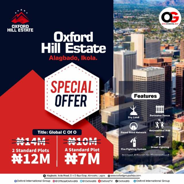 Plot Of Land At Oxford Hill Estate Ikola/Alagbado