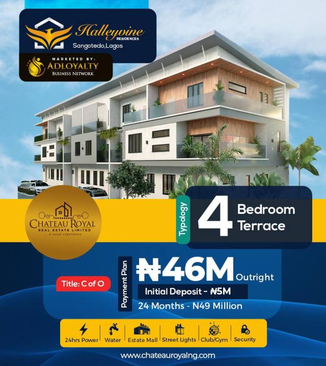 4 Bedroom Terrace At Sangotedo - Call 07038651108