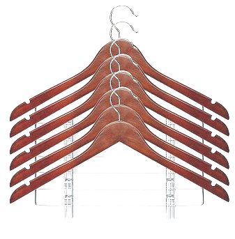 6 PACK Wooden Clothes Hanger