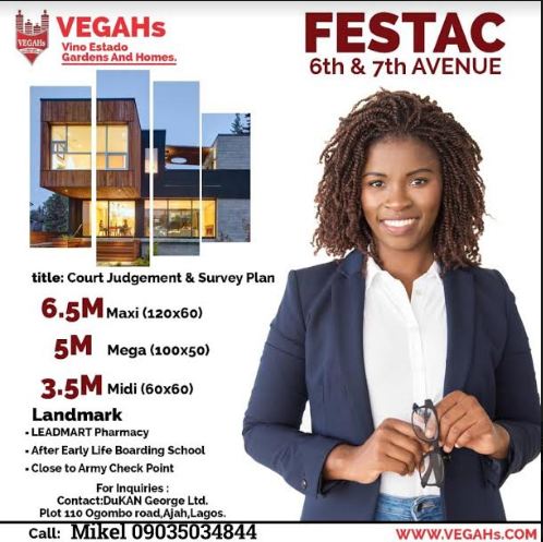 We Are Selling Lands At Festac Town On 6th And 7th Avenue