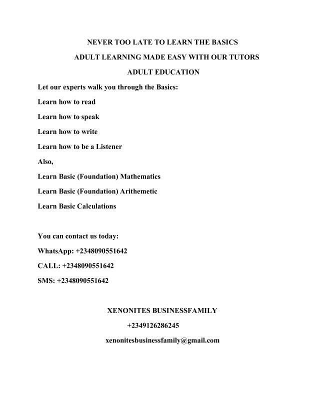 ADULT LEARNING MADE EASY WITH OUR TUTORS