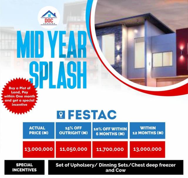 Buy A Plot Of Land AT FESTAC - CALL 08038799889