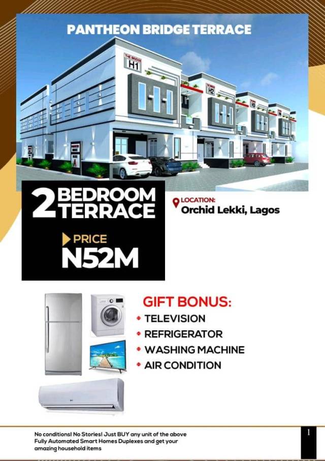 2 Bedroom Terrace At Pantheon Bridge Terrace, Lekki (Call 08035277017)