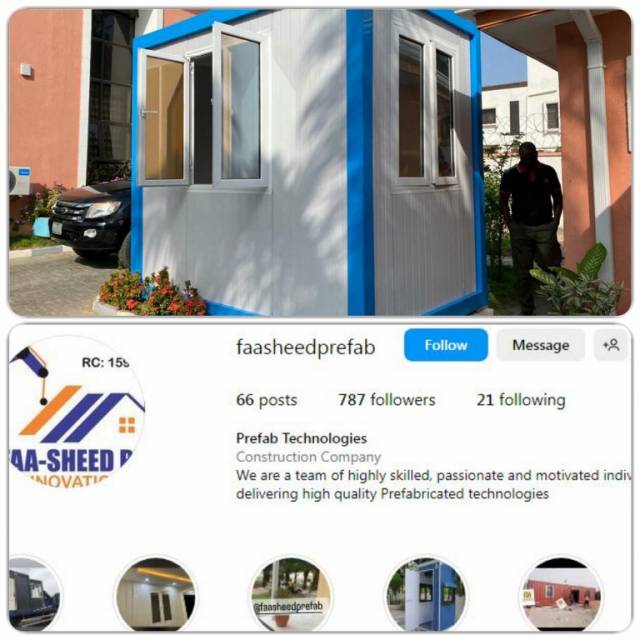 FOLLOW Prefab Technologies ON INSTAGRAM - We Make Prefabricated Cabins